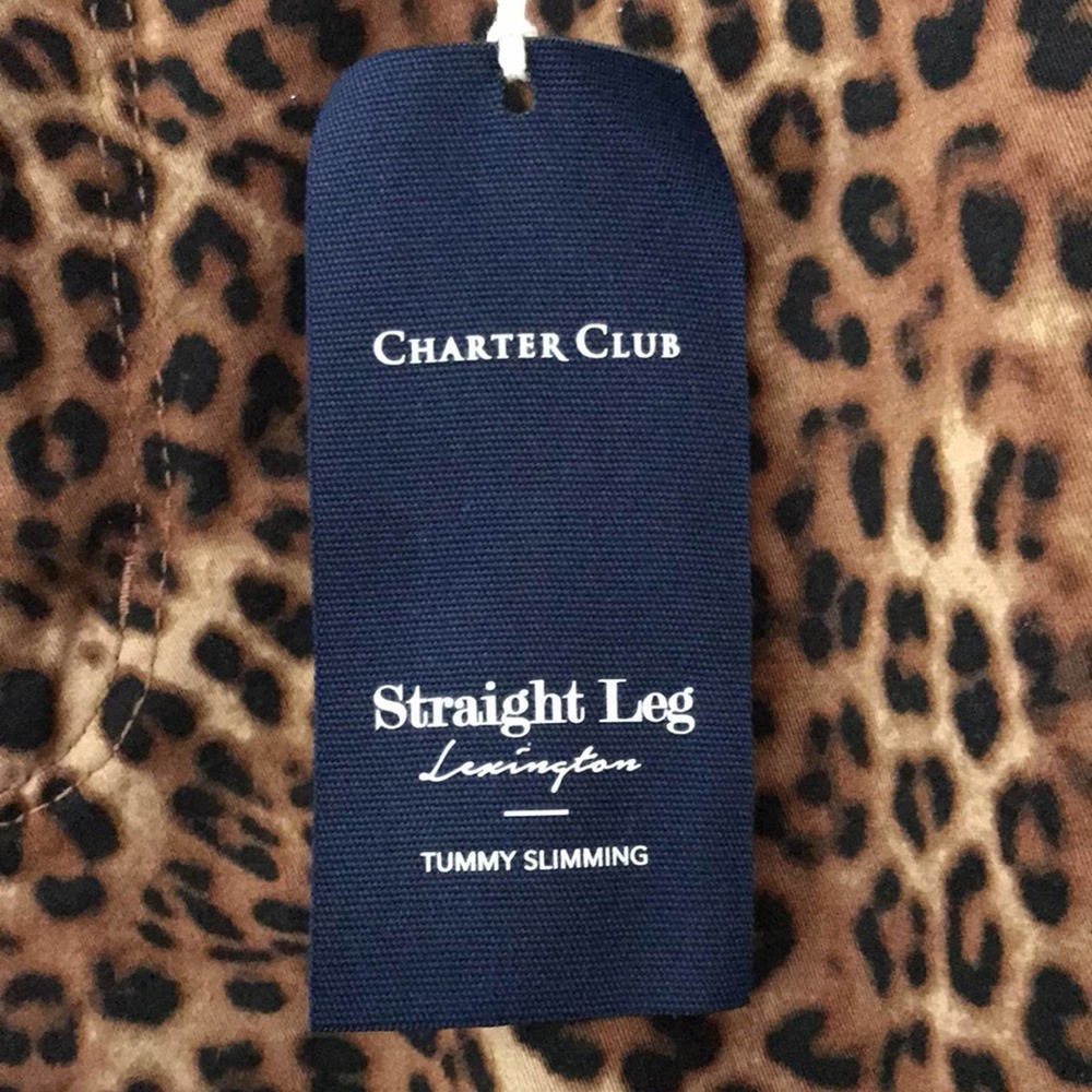 Charter Club Lexington of straight pants, neutral cmb, leopard print siz… - Picture 6 of 11